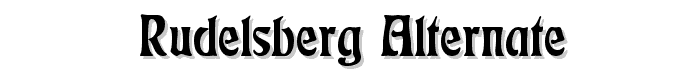 Rudelsberg Alternate font